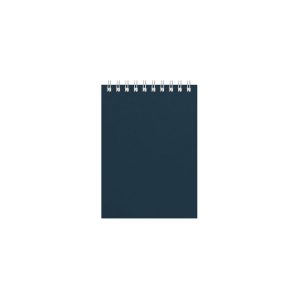 Блокнот Office, верхний гребень, белый блок, клетка, 60 листов синий с нанесением логотипа