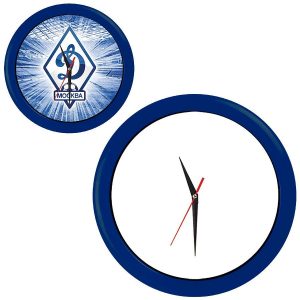Часы настенные ПРОМО разборные синие с нанесением логотипа