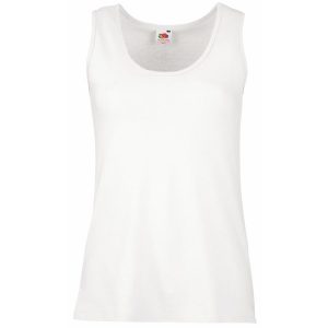 Майка женская Lady-Fit Valueweight Vest белая с нанесением логотипа