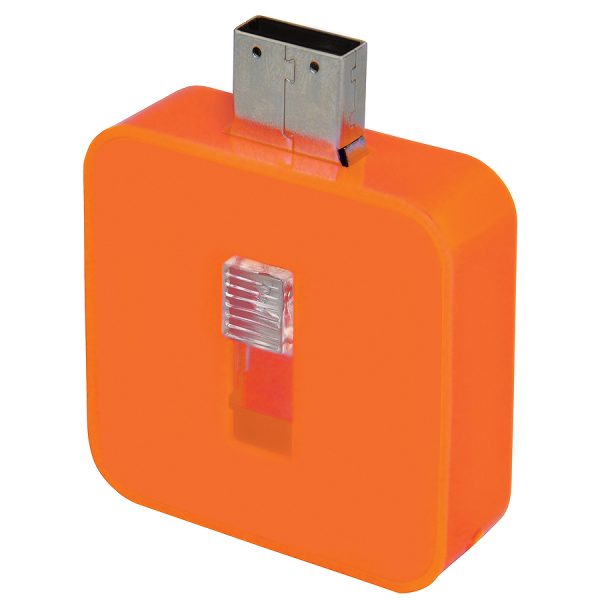 USB flash-карта Akor (8Гб) оранжевая с нанесением логотипа развертка 1