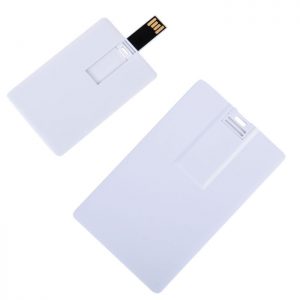 USB flash-карта Card (8Гб) белая с нанесением логотипа