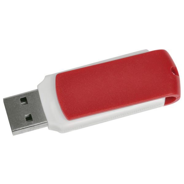 USB flash-карта Easy (8Гб) бело-красная с нанесением логотипа развертка 1