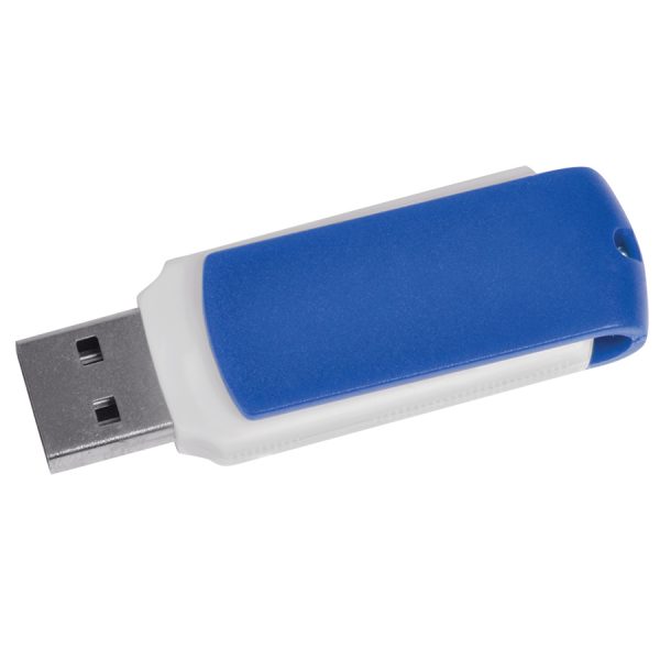 USB flash-карта Easy (8Гб) бело-синяя с нанесением логотипа развертка 1