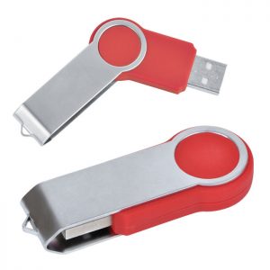 USB flash-карта Swing (8Гб) красная с нанесением логотипа