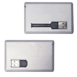 USB flash-память Кредитка (8Gb) серебристая с нанесением логотипа