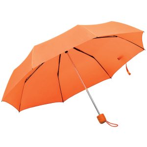 Зонт складной Foldi, механический оранжевый с нанесением логотипа