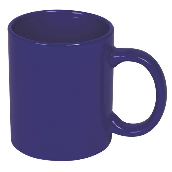 Кружка керамическая темно-синяя с нанесением логотипа