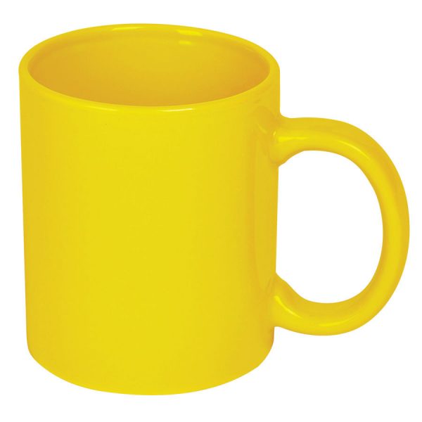 Кружка керамическая желтая с нанесением логотипа