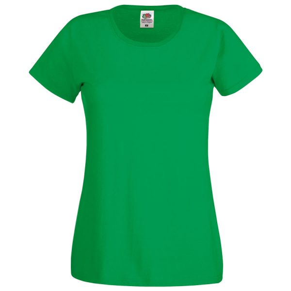Футболка женская Original T зеленая с нанесением логотипа