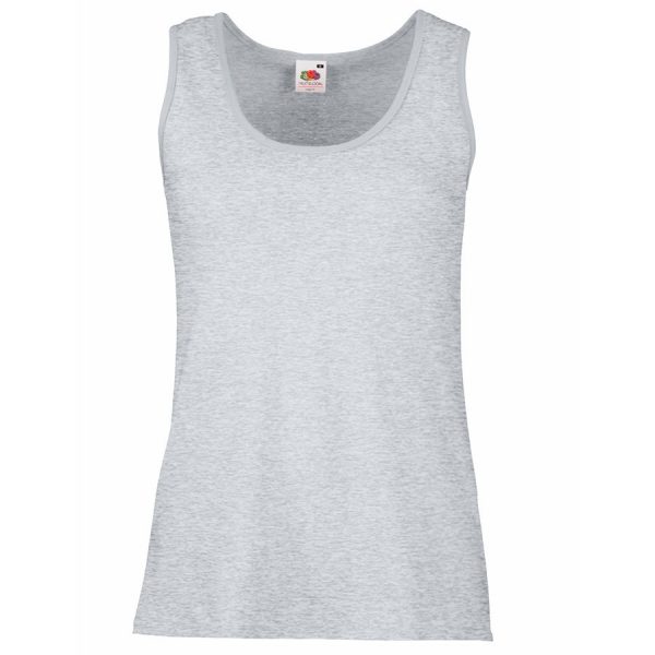 Майка женская Lady-Fit Valueweight Vest серая с нанесением логотипа