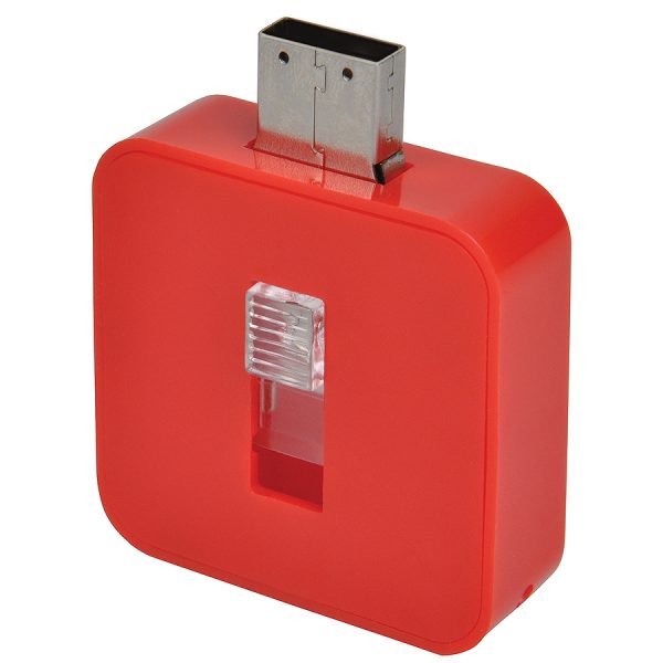 USB flash-карта Akor (8Гб) красная с нанесением логотипа развертка 1