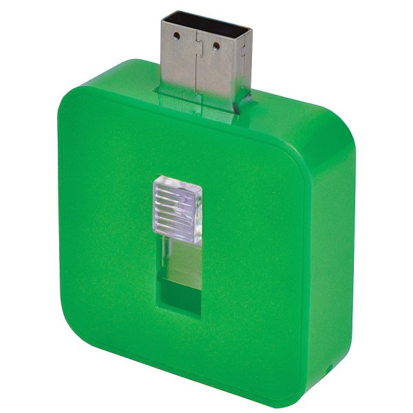 USB flash-карта Akor (8Гб) зеленая с нанесением логотипа развертка 1