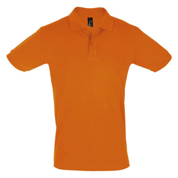 Поло мужское Perfect Men оранжевое с логотипом
